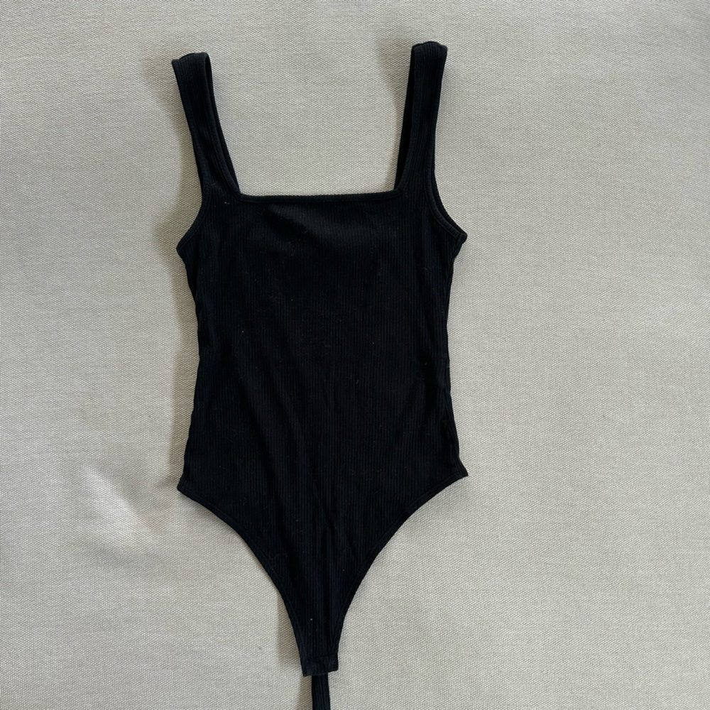 Top shop black ribbed tank bodysuit